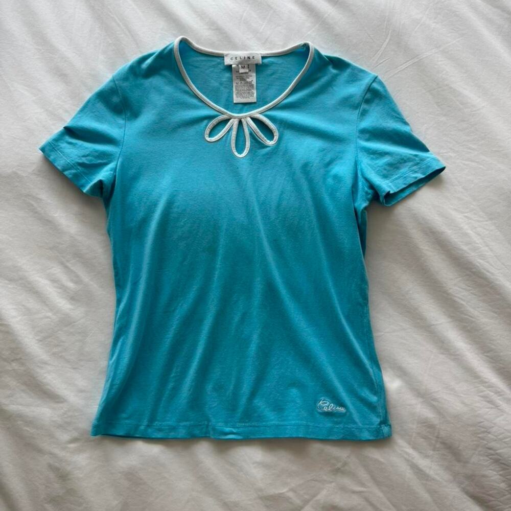 Insane vintage celine blue cotton top